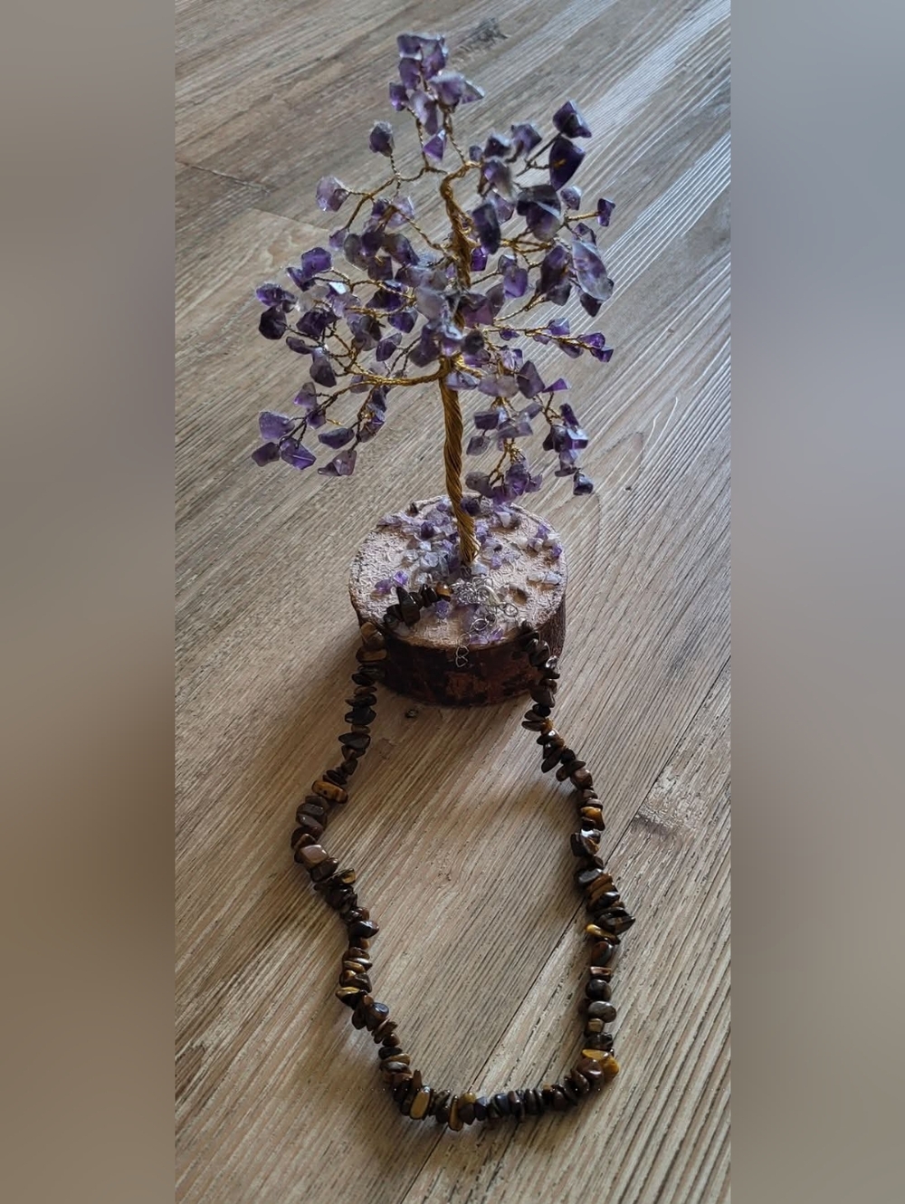 Tiger's Eye Chip Stone Necklace